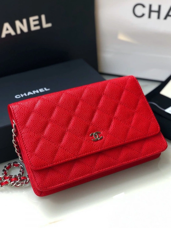 HyperPeter HARDWARE CHANEL WALLET CHAIN SILVER WITH CAVIAR 0721